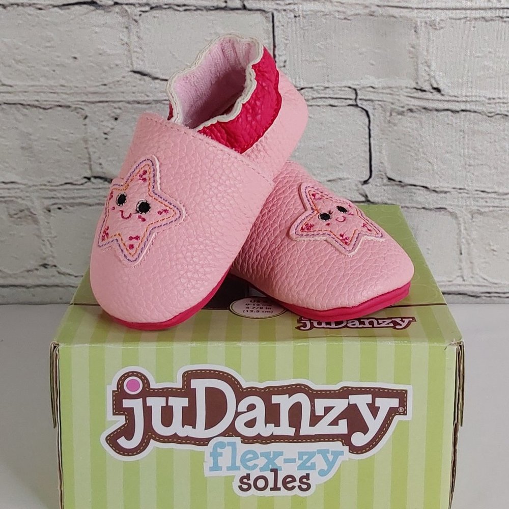 'JUDANZY' FLEX-ZY SOLES LEATHER BABY SHOES 'SADIE SEA STAR'